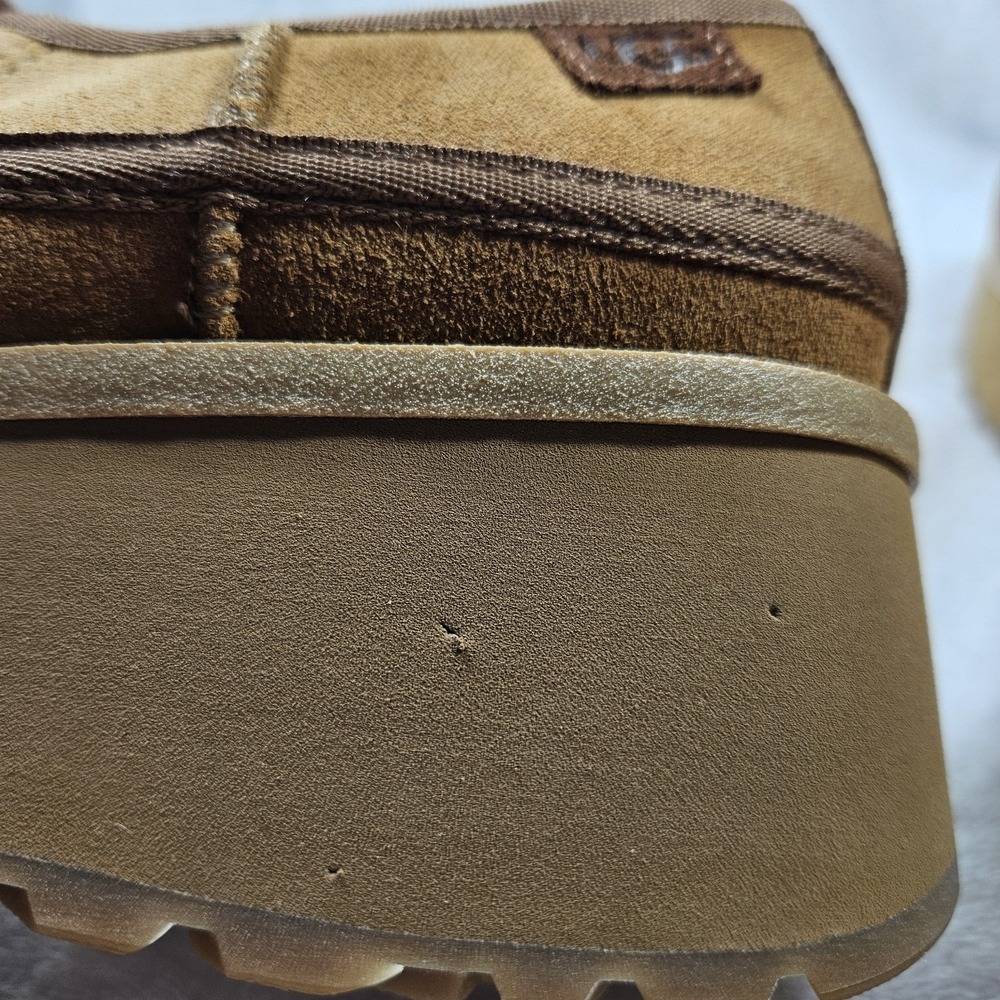 New UGG Cityfunc Lace Platform Sneakers Chestnut Suede Women's 8 (Tiny Defect) - Picture 12 of 12